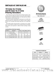 SN74LS148ML1 datasheet pdf ON Semiconductor