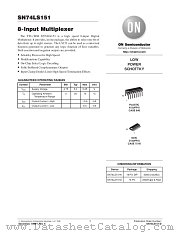 SN74LS151MR1 datasheet pdf ON Semiconductor