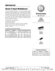 SN74LS157DR2 datasheet pdf ON Semiconductor