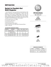 SN74LS164ML2 datasheet pdf ON Semiconductor