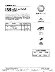 SN74LS165MEL datasheet pdf ON Semiconductor