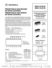 SN74LS193DR2 datasheet pdf ON Semiconductor