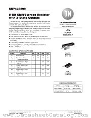 SN74LS299DWR2 datasheet pdf ON Semiconductor