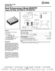 HCT802TXV datasheet pdf Optek Technology