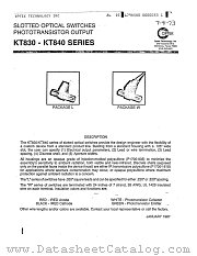 KT842L15 datasheet pdf Optek Technology