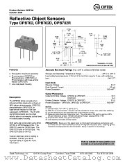 OPB702 datasheet pdf Optek Technology