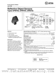 OPB703 datasheet pdf Optek Technology