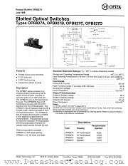 OPB827A datasheet pdf Optek Technology