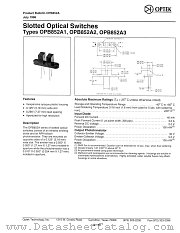 OPB852A3 datasheet pdf Optek Technology