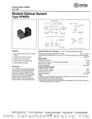 OPB855 datasheet pdf Optek Technology