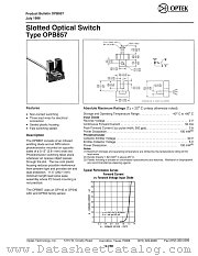 OPB857 datasheet pdf Optek Technology