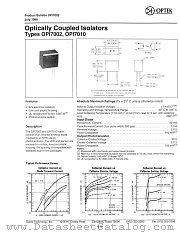 OPI7002 datasheet pdf Optek Technology