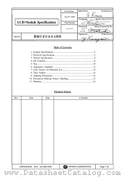 DMC20434HE datasheet pdf Optrex Corporation