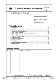 T-51378L025J-FW-P-AA datasheet pdf Optrex Corporation