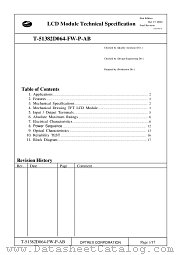 T-51382D064-FW-P-AB datasheet pdf Optrex Corporation