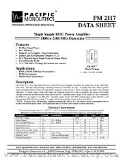 PM2117 datasheet pdf PACIFIC Monolithics