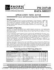 PM2117AB datasheet pdf PACIFIC Monolithics
