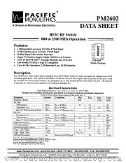 PM2602 datasheet pdf PACIFIC Monolithics