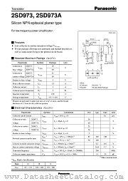 2SD0973 datasheet pdf Panasonic