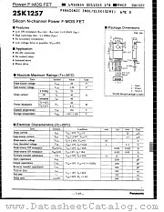 2SK1257 datasheet pdf Panasonic