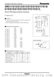 UNR611H datasheet pdf Panasonic