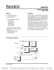 PDM41024SA15SOATR datasheet pdf PARADIGM