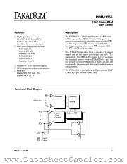 PDM41256SA10TATR datasheet pdf PARADIGM