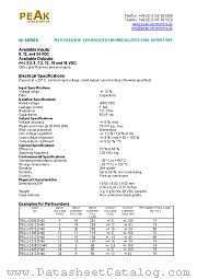 P6LU-1205ZH40 datasheet pdf PEAK electronics