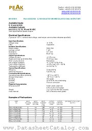 P6LU-1215ZH52 datasheet pdf PEAK electronics