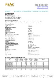 P8SG-1212ZH52 datasheet pdf PEAK electronics