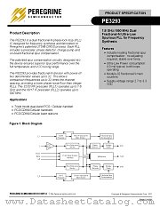 PE3293-15 datasheet pdf Peregrine Semiconductor