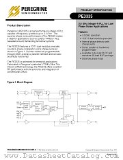 PE3335-01 datasheet pdf Peregrine Semiconductor