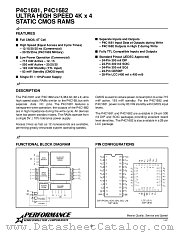 P4C1682-15JC datasheet pdf Performance Semiconductor Corporation