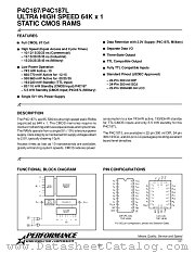 P4C187-10PC datasheet pdf Performance Semiconductor Corporation