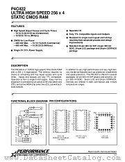 P4C422-25SC datasheet pdf Performance Semiconductor Corporation