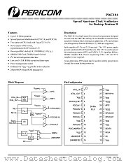 PI6C104S datasheet pdf Pericom Technology