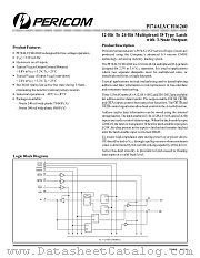 PI74ALVCH16260A datasheet pdf Pericom Technology