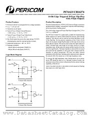 PI74ALVCH16374A datasheet pdf Pericom Technology
