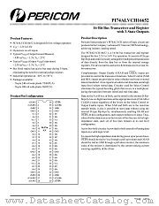PI74ALVCH16652A datasheet pdf Pericom Technology