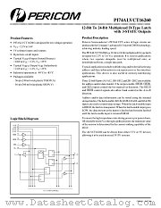 PI74ALVCT16260A datasheet pdf Pericom Technology