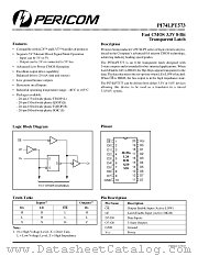PI74LPT573L datasheet pdf Pericom Technology