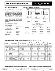 VTS2083 datasheet pdf PerkinElmer Optoelectronics