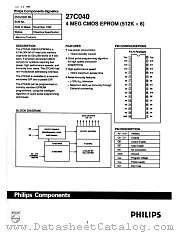 27C040-15N datasheet pdf Philips
