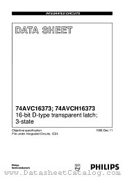 74AVCH16373DGG datasheet pdf Philips