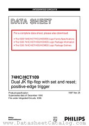 74HC109NB datasheet pdf Philips