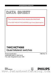 74HC4066U datasheet pdf Philips