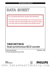 74HC4518DB datasheet pdf Philips