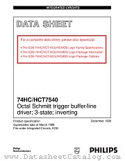 74HC7540U datasheet pdf Philips