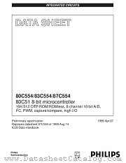 80C554,83C554,87C554 datasheet pdf Philips