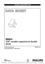 BB804Y datasheet pdf Philips